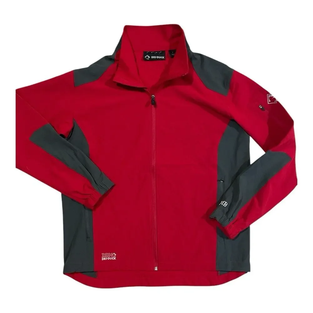 DRI DUCK‎ DDX MOTION SOFTSHELL MEN'S WATER RESISTANT LARGE. RED CHARCOAL JACKET